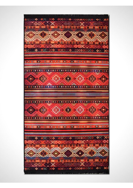 Otantik MDL832 Vintage Baskı Halı Silinebilir Yıkanabilir Salon Antre Mutfak Halı Yolluk