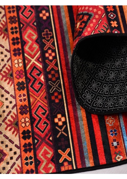 Otantik MDL832 Vintage Baskı Halı Silinebilir Yıkanabilir Salon Antre Mutfak Halı Yolluk fiyatları