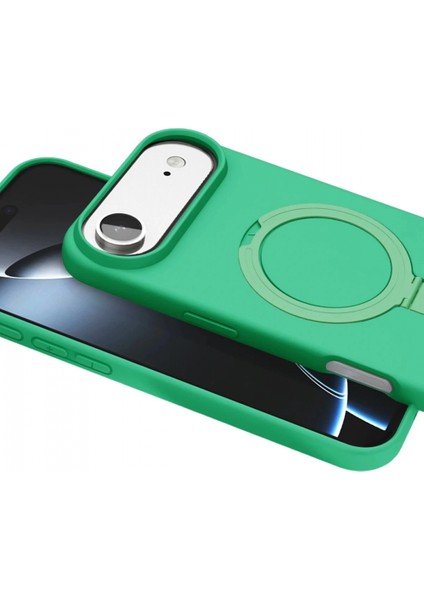 Apple iPhone 17 Air Regal Magsafe Standlı Kapak - Yeşil fiyatları