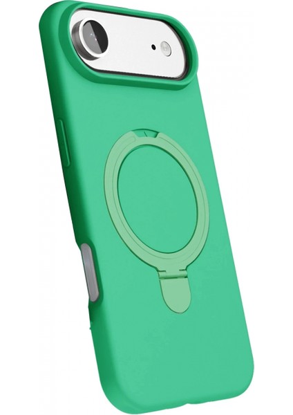 Apple iPhone 17 Air Regal Magsafe Standlı Kapak - Yeşil modelleri