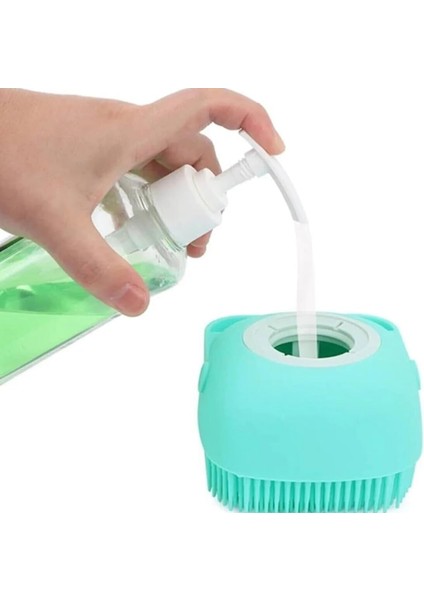 Hazneli Silikon Fırçalı Duş Jeli -Vücut Temizleme Kesesi - Peeling - Banyo Lifi