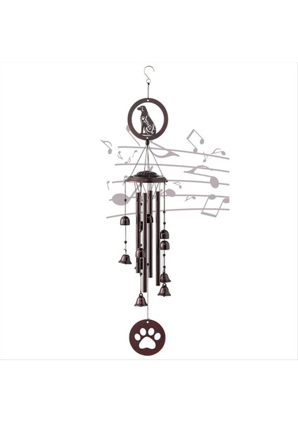 Açık hava rüzgar çanları, hatıra hediyeleri/yeni ev hareketli hediyeler, açık ve iç mekan kullanım köpeği için metal rüzgar çanları (Yurt Dışından)