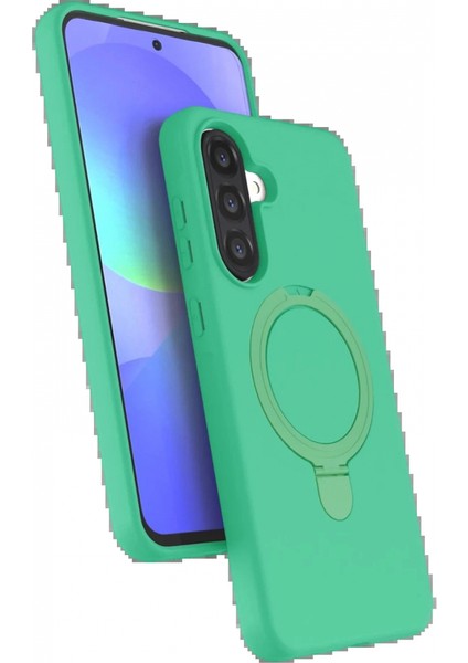 Samsung Galaxy A17 5g Regal Magsafe Standlı Kapak - Yeşil
