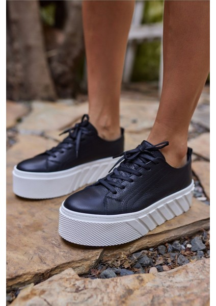 Sarah Kadın Siyah Gercek Deri Sneaker indirimleri