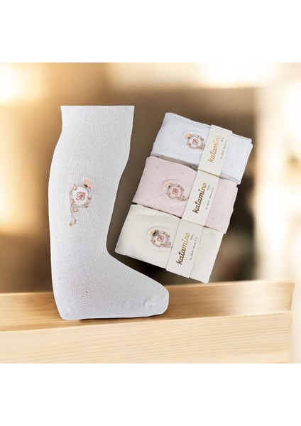 3'lü Kız Bebek Külotlu Çorap 6-12 ay modelleri