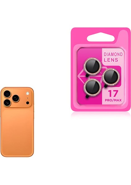 Iphone 17 Pro 17 Pro Max Uyumlu Parlak Taşlı Gümüş Lens Koruyucu Temperli Cam fiyatları