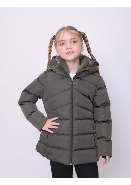 HANDEGIRL ÇOCUK MONT Kapüşonlu Şişme Kız Çocuk Mont