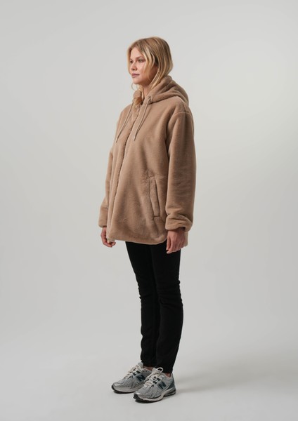 Mısra Kadın Mont Kapüşonlu Kadın Peluş Rabit Mont indirimleri