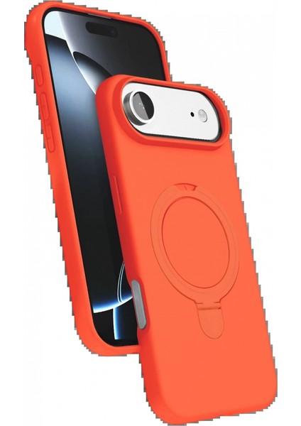 Apple iPhone 17 Air Regal Magsafe Standlı Kapak - Turuncu
