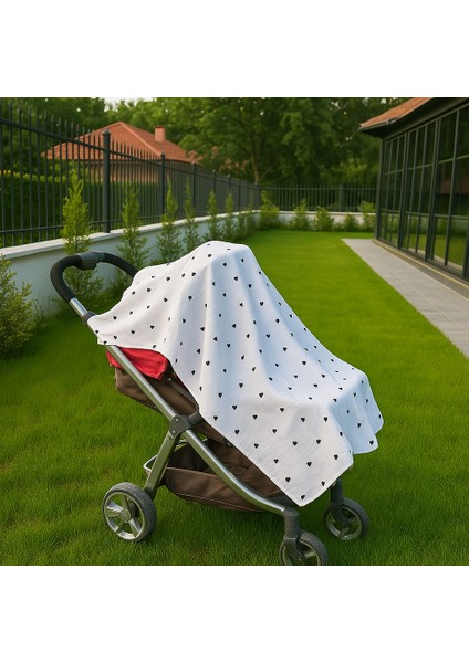 Müslin Bebek Arabası Örtüsü