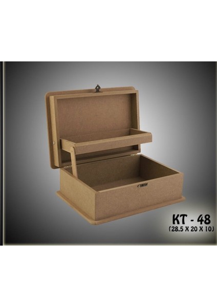 Ahşap- Boyanabilir- Klipsli Asansörlü Takı-Makyaj-Aksesuar-Dekoratif Çok Amaçlı Kutu