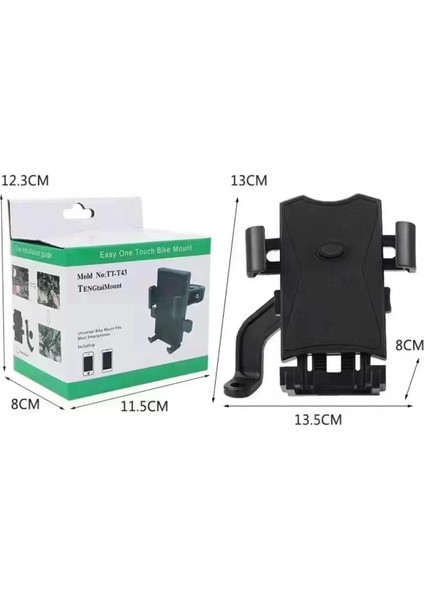 Ikiz Ayna Bağlantılı Otomatik Motosiklet ve Bisiklet Telefon Tutucu Motorsiklet Telefon Tutacağı fiyatları