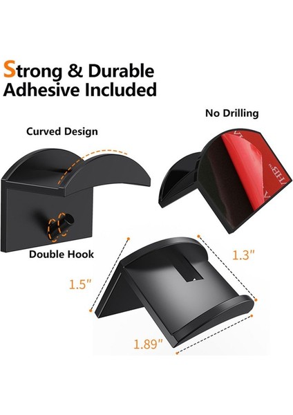 Şapka kancaları, duvar için yapışkan şapka rafı, kurulumu kolay, çok işlevli şapka düzenleyici, kullanımı kolay, sondaj şapka tutucu yok (Yurt Dışından)