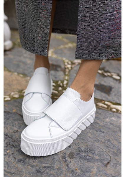 Carrola Kadin Siyah Gercek Deri Sneaker