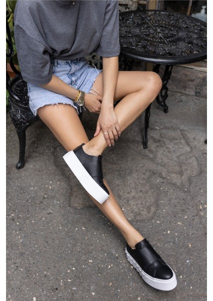 Carrola Kadin Siyah Gercek Deri Sneaker fırsatları