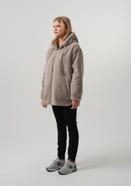 Mısra Kadın Mont Kapüşonlu Kadın Peluş Rabit Mont indirimleri