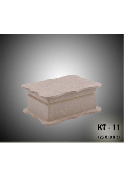 Ahşap Boyanabilir -Takı-Makyaj-Aksesuar-Dekoratif Çok Amaçlı Dikdörtgen Kutu