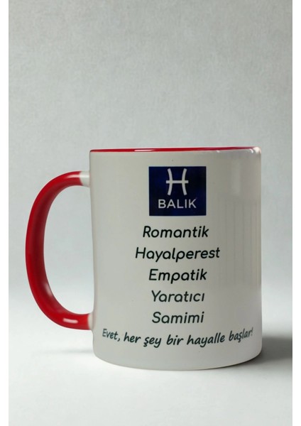 Balık Burcu Porselen Kupa – Burç Özellikli Kupa Bardak – Astroloji Temalı Kupa – Kişiye Özel Balık Burcu Hediyesi fiyatları