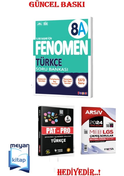 Fenomen 8A Türkçe Soru Bankası (Güncel Baskı)...hediyeli