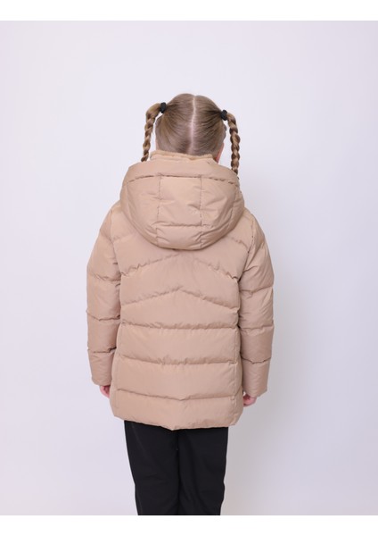 HANDEGIRL ÇOCUK MONT Kapüşonlu Şişme Kız Çocuk Mont