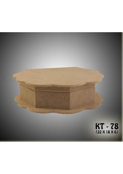 Ahşap Boyanabilir-Takı-Makyaj-Aksesuar-Dekoaratif Midye Görünümlü Çok Amaçlı Kutu