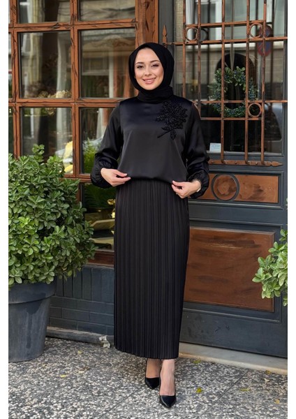 Nurcan Çetin Etekli Takım 25567 Siyah