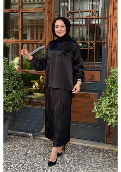 Nurcan Çetin Etekli Takım 25567 Siyah fırsatları