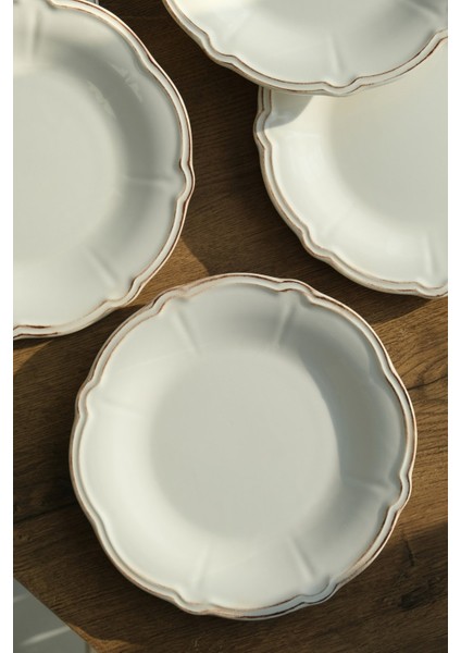 Porselen Antik Stoneware Servis Tabağı 26CM 6 Kişilik 6 Parça fiyatları