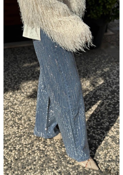 Mirabelle Taşlı Denim Pantolon 25W7017 Mavi fiyatları