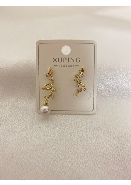 Incili Sarmaşık Xupıng Çelik Küpe modelleri