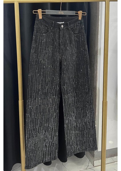 Mirabelle Taşlı Denim Pantolon 25W7017 Siyah fırsatları