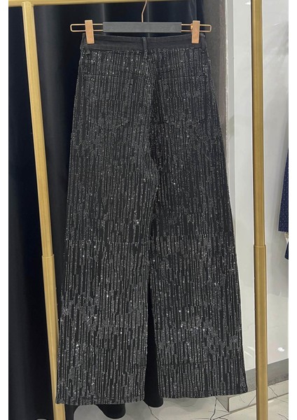 Mirabelle Taşlı Denim Pantolon 25W7017 Siyah indirimleri