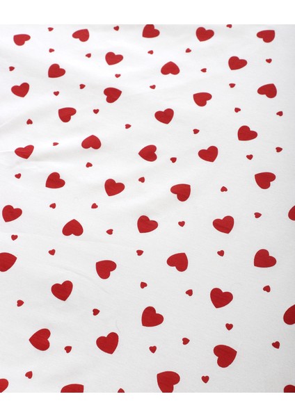 Kalp Desenli Lastikli Çarşaf Seti 100x200 cm + 1 Adet 50 × 70 cm Yastık Kılıfı indirimleri