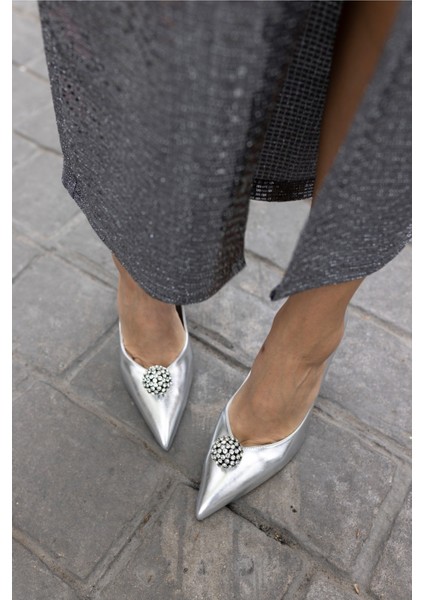 Leonor Kadin Altin Ithal Aksesuar Topuklu Ayakkabi