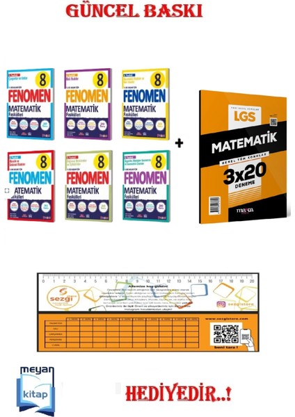 8.sınıf Matematik Fasikül Seti (1-2-3-4-5-6. Sayılar) + Hediyeli