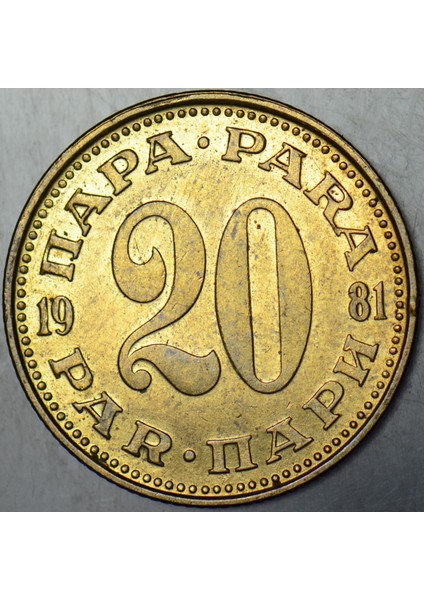 Yugoslavya 20 Pari 1981 Çilaltı+ fiyatları