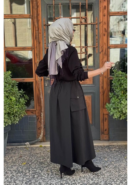 Cep Detaylı Elbise 26KZ1075 Siyah fırsatları