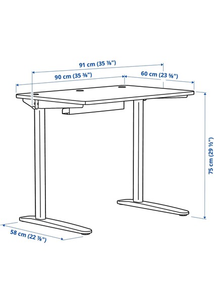 Relatera Çocuk Çalışma Masası Beyaz 90 x 60 cm Yükseklik Ayarsız fiyatları