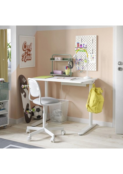 Relatera Çocuk Çalışma Masası Beyaz 90 x 60 cm Yükseklik Ayarsız fırsatları