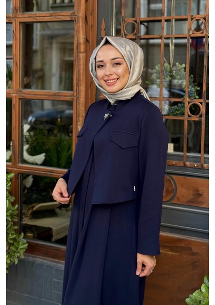 Triko Elbise Ceket Takım T25PF-0003 Lacivert fırsatları