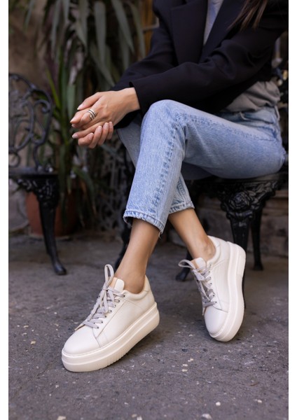 Rold Kadın Bej Gercek Deri Sneaker fiyatları