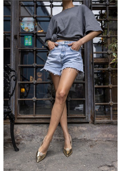 Leonor Kadin Altin Ithal Aksesuar Topuklu Ayakkabi fırsatları