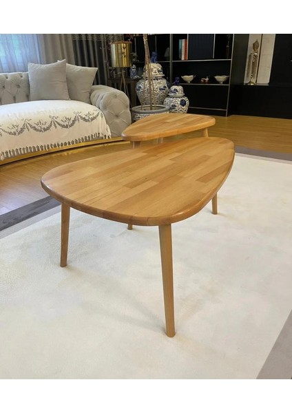 Kayın Ahşap Ikili Orta Sehpa fırsatları