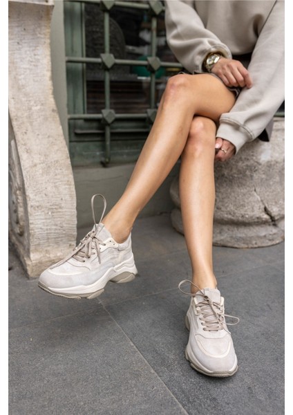 Olivia Kadin Siyah Gercek Deri Suet Garnılı Sneaker fiyatları