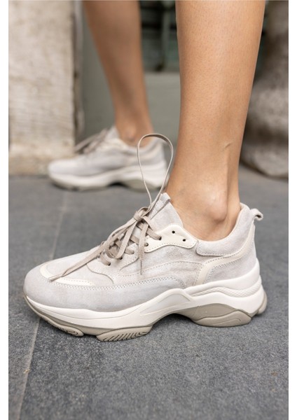 Olivia Kadin Siyah Gercek Deri Suet Garnılı Sneaker fırsatları