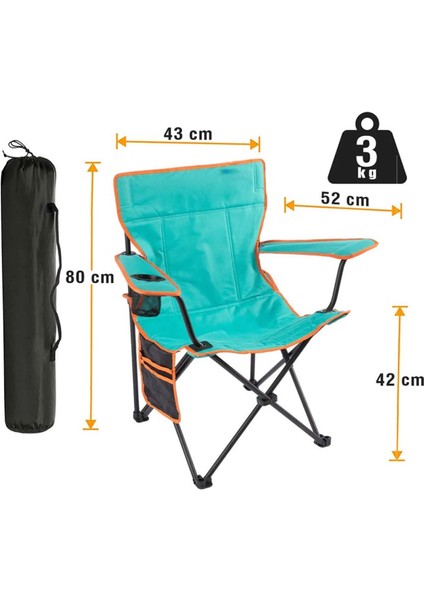 V2 Lüks Kamp Sandalyesi Turkuaz modelleri