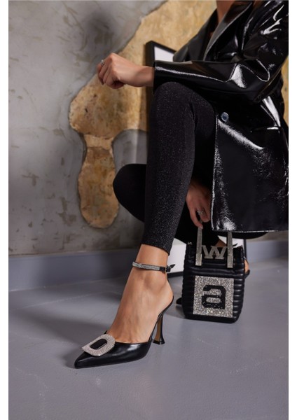 Salina Kadin Mavi Taş Detay Topuklu Ayakkabi fiyatları