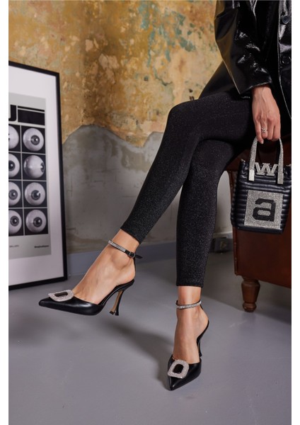 Salina Kadin Mavi Taş Detay Topuklu Ayakkabi fırsatları