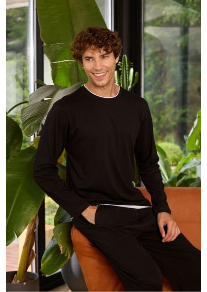 Mulvxbrf BRF02 Erkek 9222 Erkek O Yaka Pijama Takımı (Mulvix)