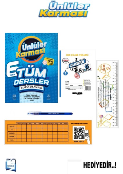 Ünlüler 6.sınıf Tüm Dersler Soru Bankası (Güncel Baskı)...hediyeli